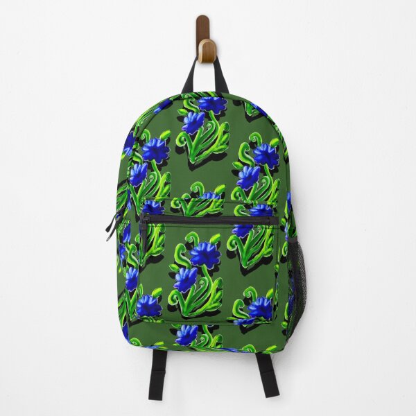 Item preview, Vibrant blue flowers garden designed and sold by Shukasya-Arts.