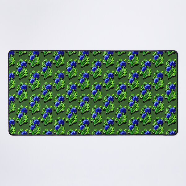 Item preview, Vibrant blue flowers garden designed and sold by Shukasya-Arts.