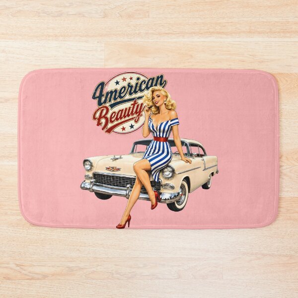 Item preview, Retro Americana Pin-Up | Stars & Stripes Vintage Car Retro Design designed and sold by Ivory Code.