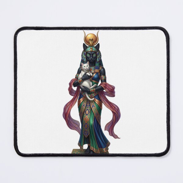 Item preview, Bastet Goddess with Sacred Cat | Ancient Egyptian Mythology and Divine Protection Art Main Tag: designed and sold by Queen Cleopatra.