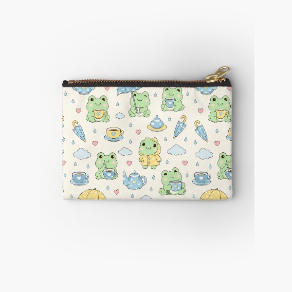 Item preview, Frog Rainy Tea Time Kawaii Pattern designed and sold by Soft Berry Studio.
