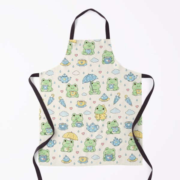 Item preview, Frog Rainy Tea Time Kawaii Pattern designed and sold by Soft Berry Studio.