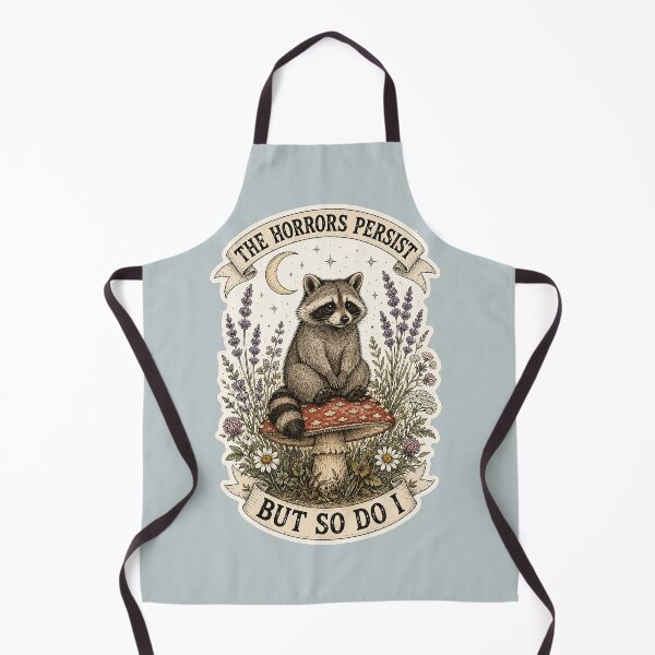 Item preview, The Horrors Persist But So Do I Raccoon Mushroom designed and sold by oldpussboss.