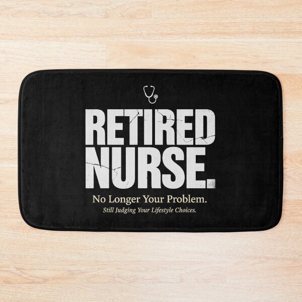 Item preview, Retired Nurse No Longer Your Problem Funny Nurse Retirement Gift designed and sold by damelinen.