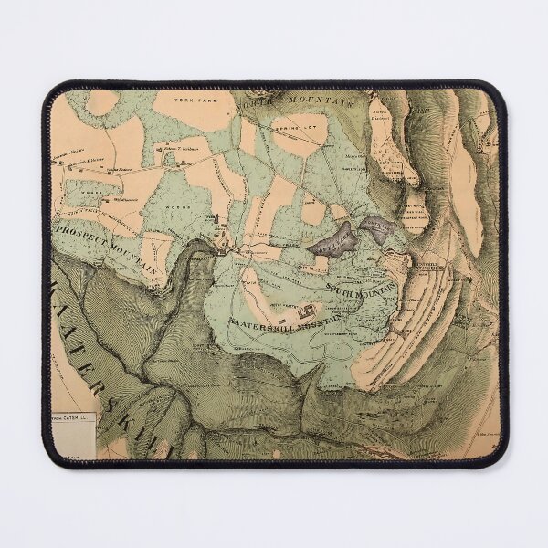 Item preview, 1882 Van Loan Map of the Catskill Mountains — Antique Catskill Mountain House Map, Restored Color designed and sold by CatskillMeander.