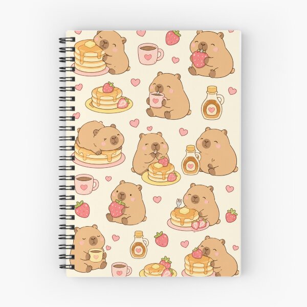 Item preview, Capybara Pancake Morning Kawaii Pattern designed and sold by Soft Berry Studio.