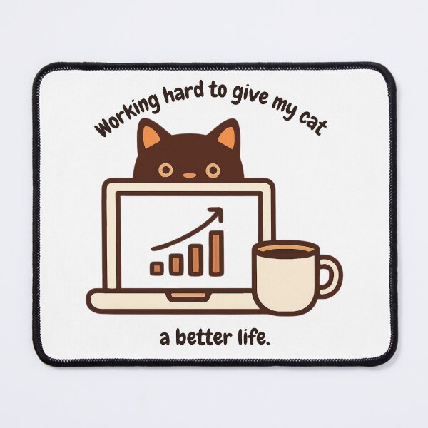 Item preview, Funny Cat & Coffee Design designed and sold by AustralArt.