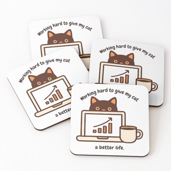 Item preview, Funny Cat & Coffee Design designed and sold by AustralArt.