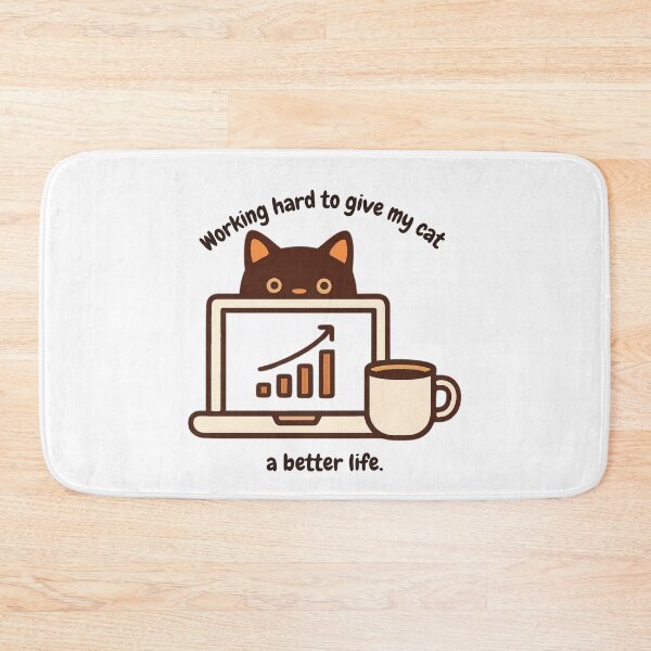 Item preview, Funny Cat & Coffee Design designed and sold by AustralArt.