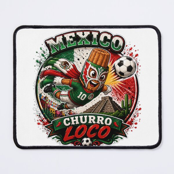 Item preview, Mexico Churro Loco Football Mascot Sticker | Mexican Soccer Fan Design designed and sold by Snackwave Ninety.
