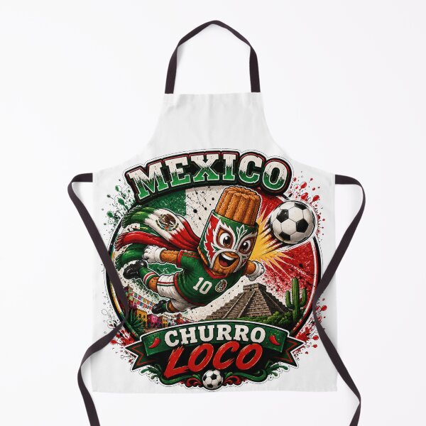 Item preview, Mexico Churro Loco Football Mascot Sticker | Mexican Soccer Fan Design designed and sold by Snackwave Ninety.