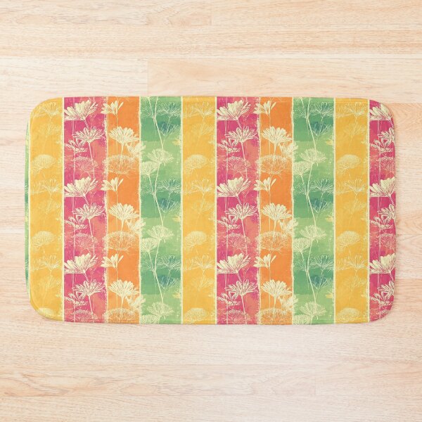 Item preview, Tropical Floral Citrus Stripe Summer Pattern Design designed and sold by Boddicca.
