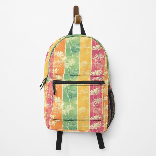 Item preview, Tropical Floral Citrus Stripe Summer Pattern Design designed and sold by Boddicca.