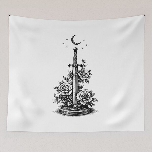 Item preview, Moonlit Sword and Roses designed and sold by Endgameco.