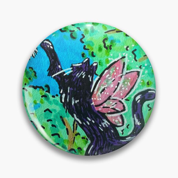 Item preview, Black Fairy Cat Playing in the Sky designed and sold by AvalonUnmuzzled.