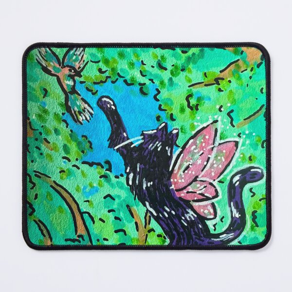 Item preview, Black Fairy Cat Playing in the Sky designed and sold by AvalonUnmuzzled.