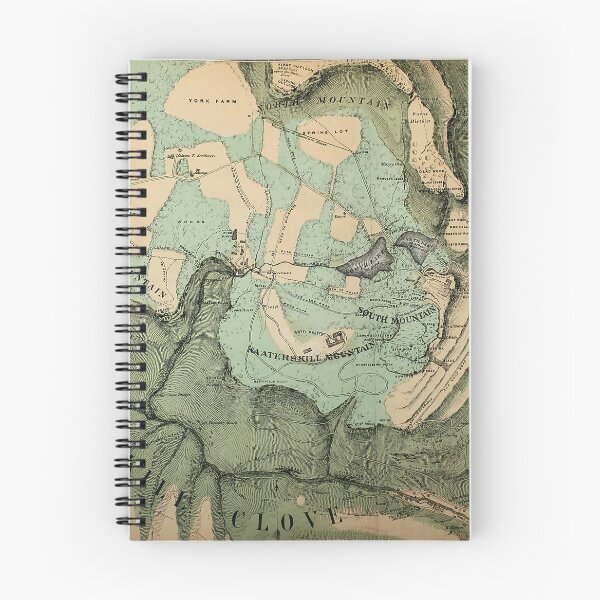 Item preview, 1882 Van Loan Catskill Mountains Map — Vintage Hotel Kaaterskill Trail Map, Green Tone designed and sold by CatskillMeander.