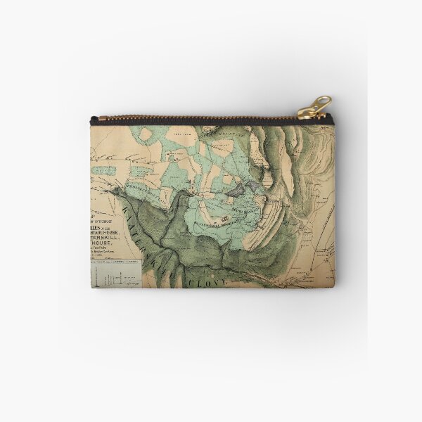 Item preview, 1882 Van Loan Catskill Mountains Map — Vintage Hotel Kaaterskill Trail Map, Green Tone designed and sold by CatskillMeander.