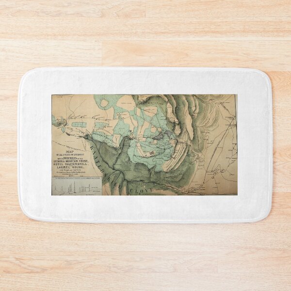 Item preview, 1882 Van Loan Catskill Mountains Map — Vintage Hotel Kaaterskill Trail Map, Green Tone designed and sold by CatskillMeander.