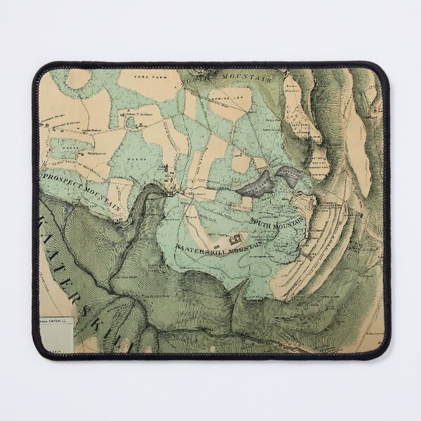 Item preview, 1882 Van Loan Catskill Mountains Map — Vintage Hotel Kaaterskill Trail Map, Green Tone designed and sold by CatskillMeander.