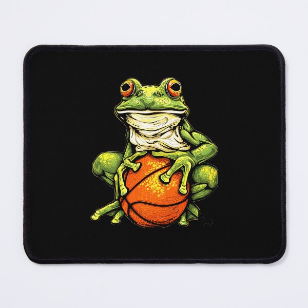 Item preview, Funny Basketball Frog Vintage Sports Cartoon Amphibian Design designed and sold by MiALopezArt.