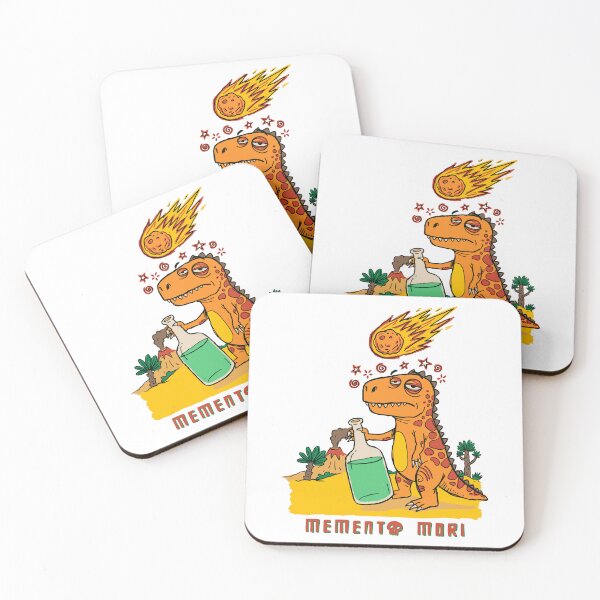 Item preview, Memento Mori Funny T-Rex Toasting to Meteor Extinction designed and sold by sXe-art.