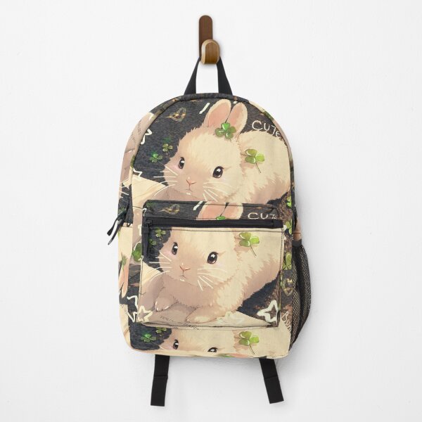 Item preview, Cute Anime Bunny with Lucky Clovers | Cottagecore Aesthetic designed and sold by Sianheszartt.