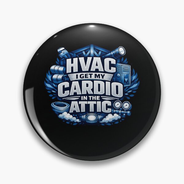 Item preview, HVAC Tech "I Get My Cardio in the Attic" Funny tech Design designed and sold by FrozenHeat97.