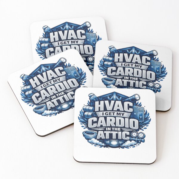 Item preview, HVAC Tech "I Get My Cardio in the Attic" Funny tech Design designed and sold by FrozenHeat97.