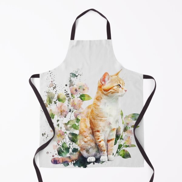 Item preview, Whimsical Cat Among Flowers designed and sold by FloreDreamStudio.