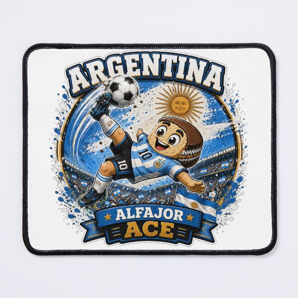 Item preview, Argentina Alfajor Ace Football Mascot Sticker | Argentine Soccer Fan Design designed and sold by Snackwave Ninety.