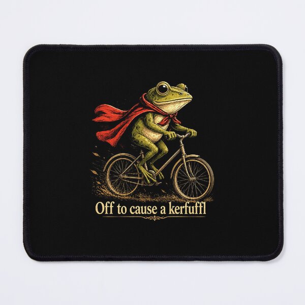 Item preview, Off To Cause A Kerfuffle Vintage Frog Riding Bicycle Design designed and sold by MiALopezArt.