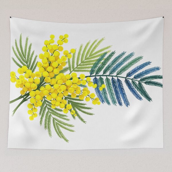 Item preview, Golden Mimosa Botanical Watercolor designed and sold by PixorStudio.