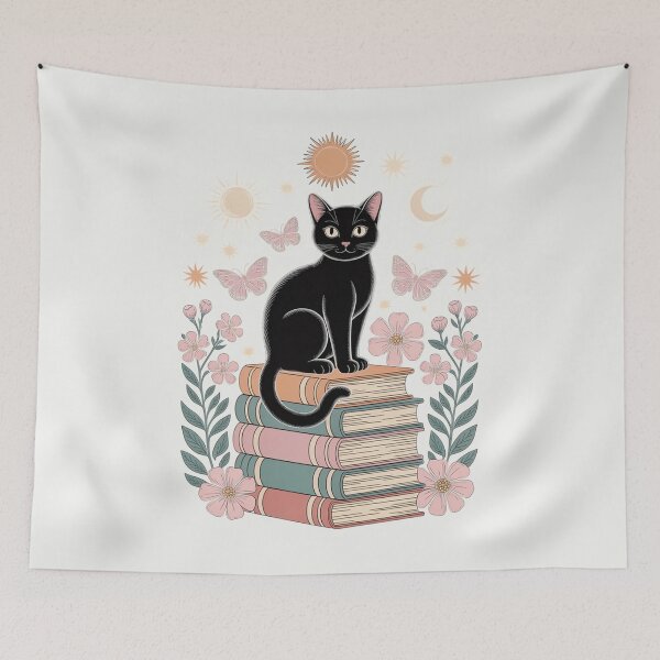 Item preview, A Cat and Its Favorite Books Gifts for Cat Lovers designed and sold by MalwasBasket.