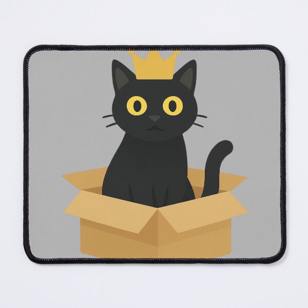 Item preview, Black Cat King in a Box designed and sold by ubeyeart.