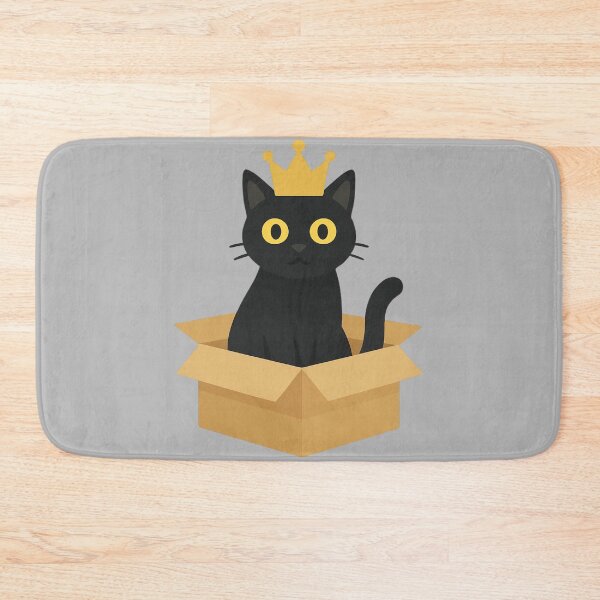Item preview, Black Cat King in a Box designed and sold by ubeyeart.