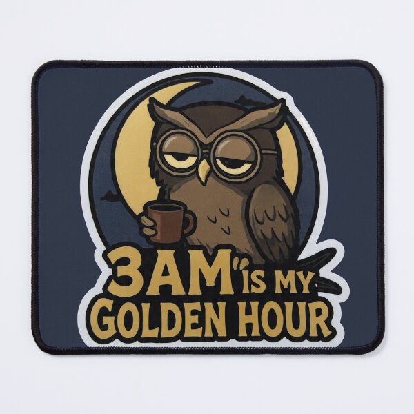 Item preview, 3AM Is My Golden Hour Night Owl Coffee Funny Design designed and sold by BooDesignStudio.