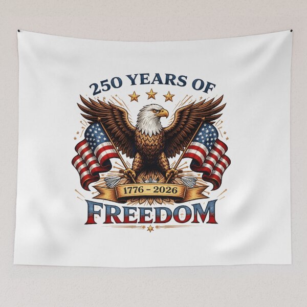 Item preview, 250 Years of Freedom Eagle Shirt | America 250 Patriotic Bald Eagle 1776-2026 designed and sold by Color World.