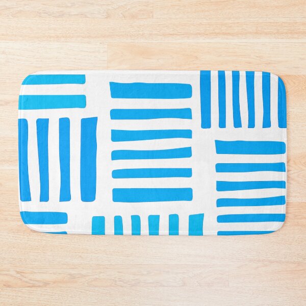 Item preview, Aqua And Blue Line Scatter Pattern On White designed and sold by DEC02.