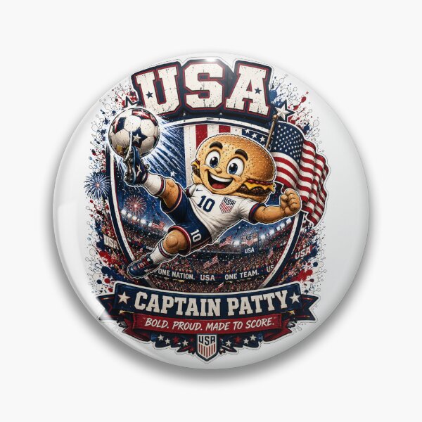 Item preview, USA Captain Patty Football Mascot Sticker | American Soccer Fan Design designed and sold by Snackwave Ninety.