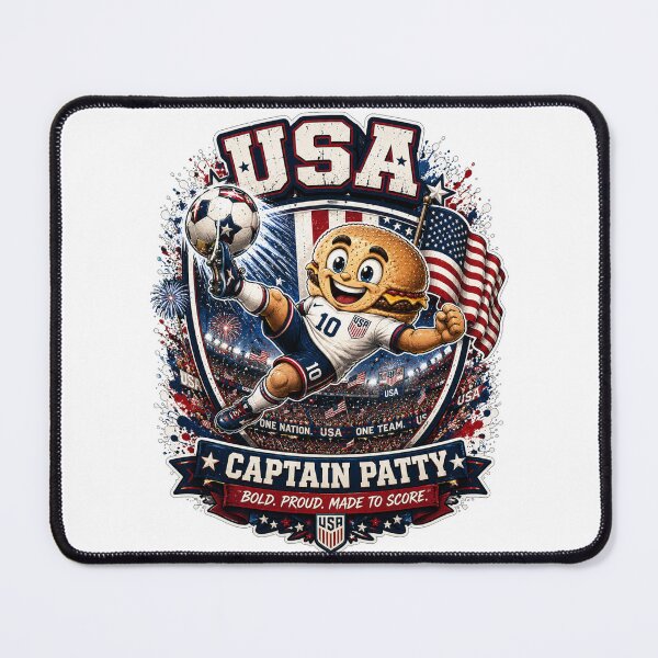 Item preview, USA Captain Patty Football Mascot Sticker | American Soccer Fan Design designed and sold by Snackwave Ninety.