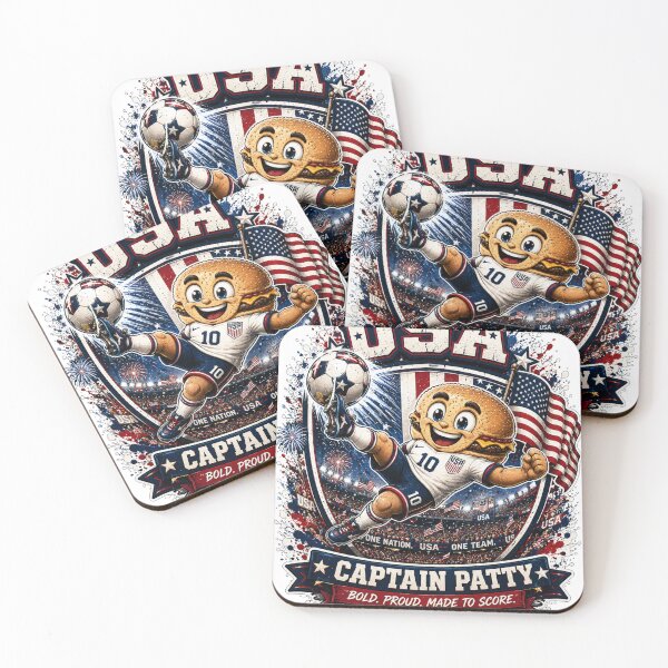 Item preview, USA Captain Patty Football Mascot Sticker | American Soccer Fan Design designed and sold by Snackwave Ninety.