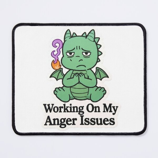 Item preview, Working On My Anger Issues Dragon Meditating Funny Design designed and sold by BooDesignStudio.