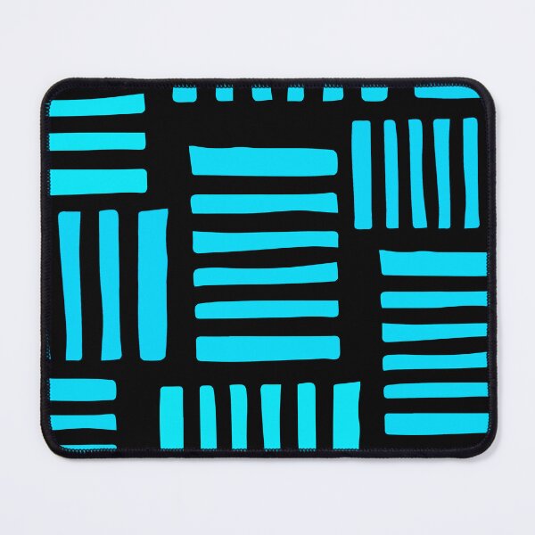 Item preview, Aqua And Blue Scatter Line Pattern On Black designed and sold by DEC02.