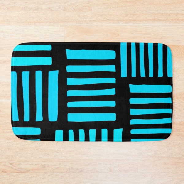 Item preview, Aqua And Blue Scatter Line Pattern On Black designed and sold by DEC02.