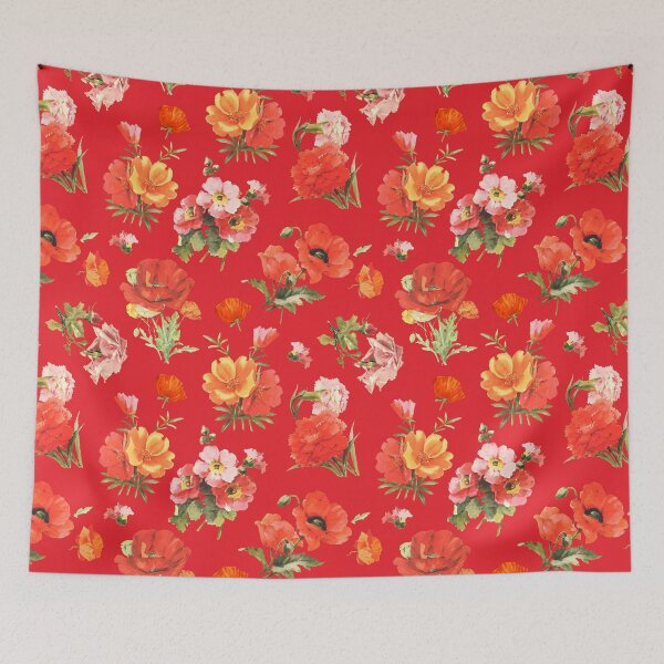 Item preview, Painted Red Poppy Flowers Vibrant Floral Pattern - Scarlet  designed and sold by CanisArt.