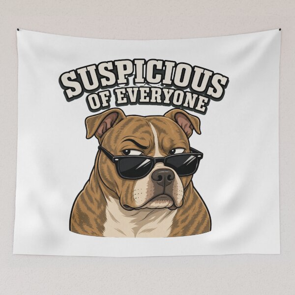 Item preview, Zero Barks Give-Cool Pitbull With Sunglasses Funny Dog designed and sold by freshwear design.