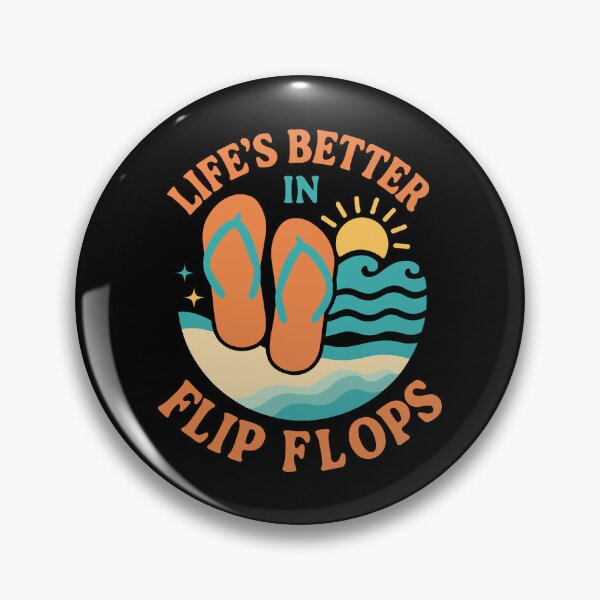 Item preview, Lifes Better in Flip Flops Retro Circle designed and sold by Whereiskim.