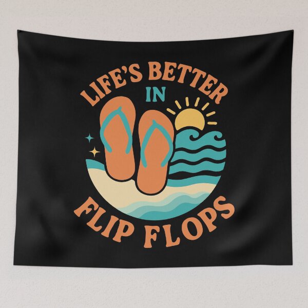 Item preview, Lifes Better in Flip Flops Retro Circle designed and sold by Whereiskim.