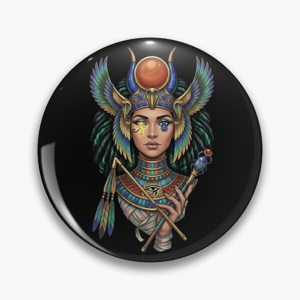 Item preview, Egyptian Goddess Isis Art | Eye of Horus, Ankh and Sacred Scarab Design designed and sold by Queen Cleopatra.